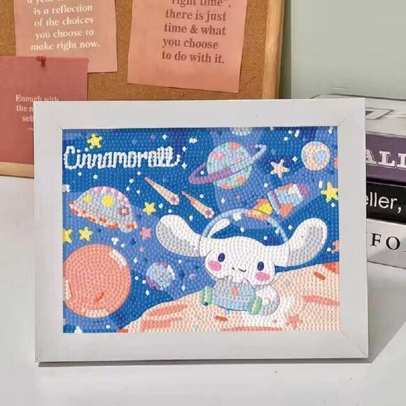 Brand New DIY Cinnamoroll Diamond Beads Art With Frame #1 - Picture 1 of 8